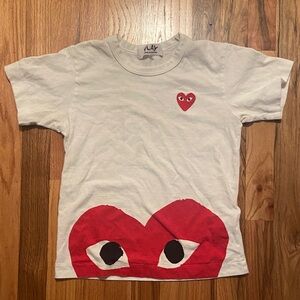 Comme des Garcons Kids Tee with Red Heart Design